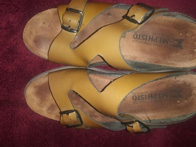 mephisto gold sandals