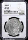 1883-O $1 Morgan Silver Dollar NGC AU 58