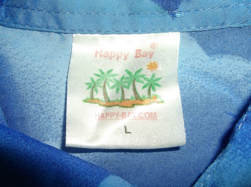 HAPPY BAY Hawaiian Sunset Aloha Button Front Shirt Size Large - Picture 3 of 3