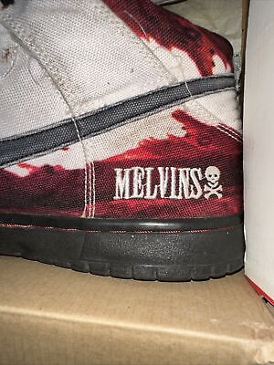 Nike Dunk High Pro SB Melvins White Red Black Sneakers Shoes Nike Dunk High Pro SB Melvins White Red Black Sneakers Shoes