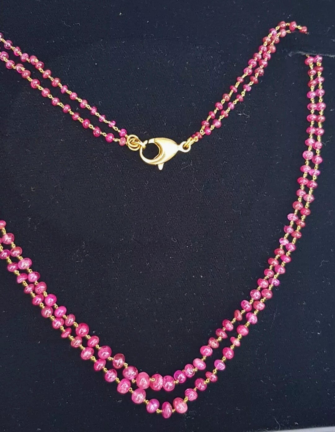 18ct Solid Gold Necklace With Natural Ruby Heavy … - image 6