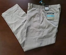 NWT Axist Pants Mens 36x32 Ultra Series TAUPE Superior No-Iron Dress Pleated
