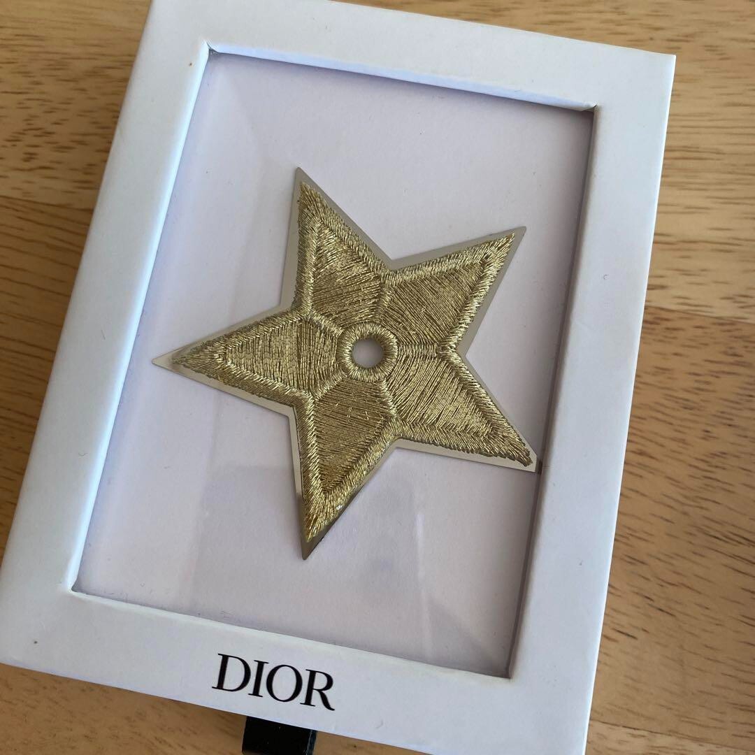 Christian Dior Phone Ring Finger Holder Brooch 2 Set Novelty Star