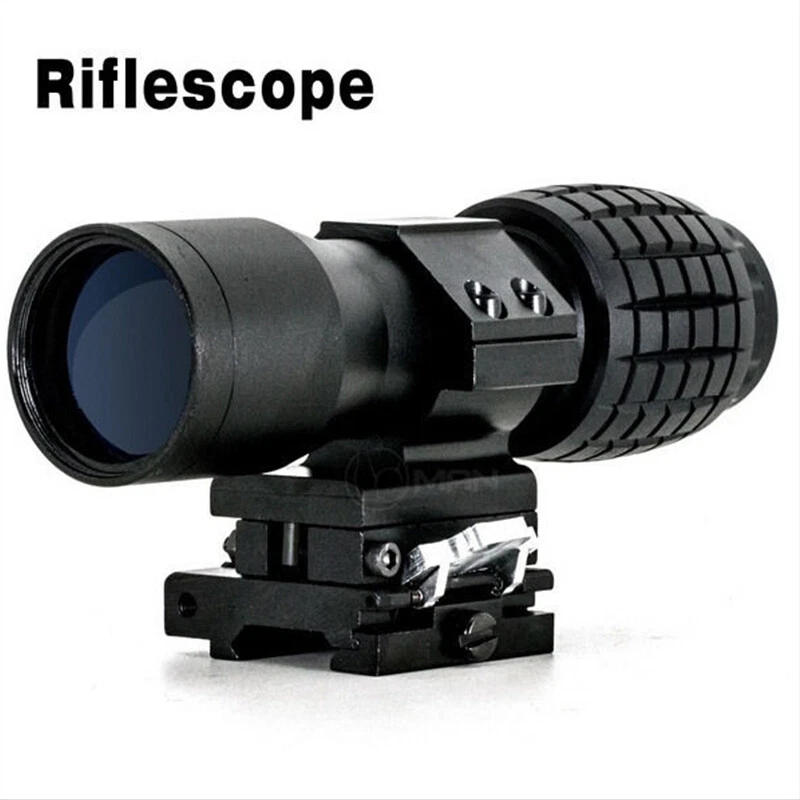 3X Magnifier Rifle Scope + Flip-to-Side 20mm Rail Mount Monocular Reflex Sight - Image 2 of 4