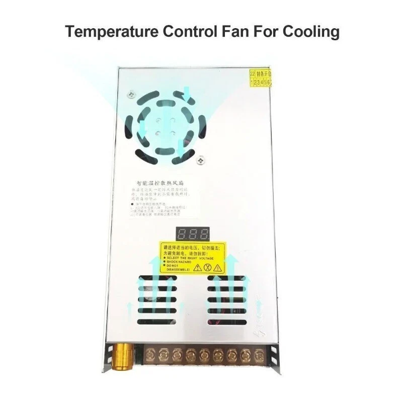 Metal Power Supply Adapter Switching Adjustable Voltage Digital Display 12-220V- - Image 4 of 4