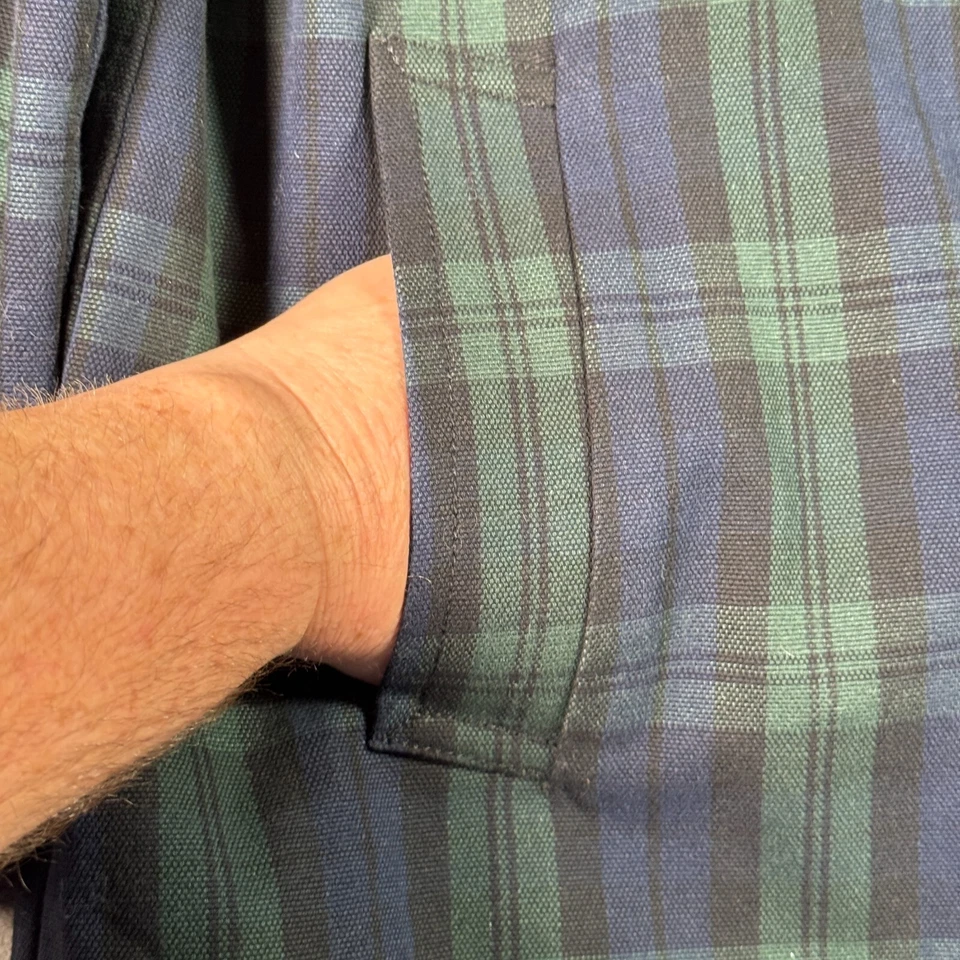 Abrigo Talbots Mujer 8P Tartán Negro Reloj Cuadros Algodón Hasta la Rodilla Academia Prep Foto 4 de 4