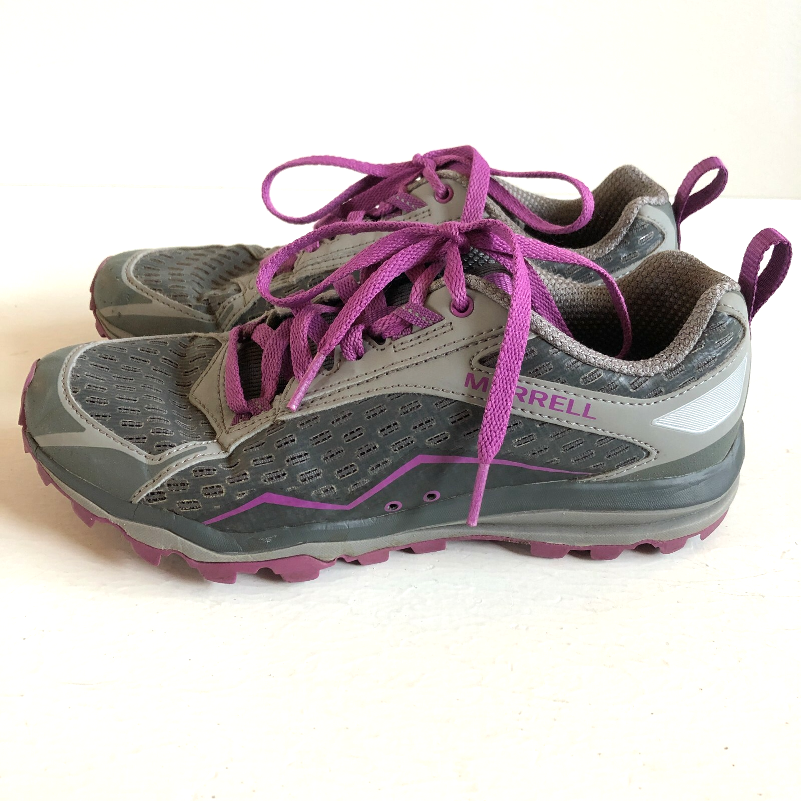 Scarpe stringate sportive Merrell donna taglia 6 EU 36 grigio viola passeggio escursionismo
