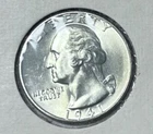 1941 Washington Quarter – Brilliant Uncirculated – Lustrous 90% Silver Coin!