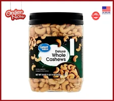 Great Value Deluxe Whole Cashews, 30 oz