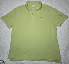 Lacoste Polo Shirt Slim Fit Size 8 Green Short Sleeve 100 Cotton Collared