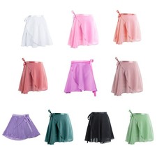 Ballet Wrap Skirt with Adjustable Tie Waist for Dancers and Gymnasts Over Scarf