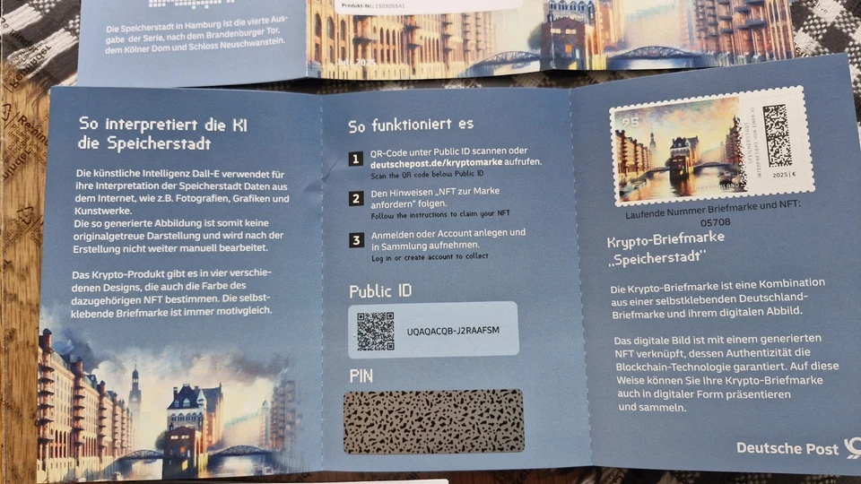 Germany 2025, Hamburg Speicherstadt.  Crypto.  10% Rare blue Edition in MNH. - Image 4 of 4