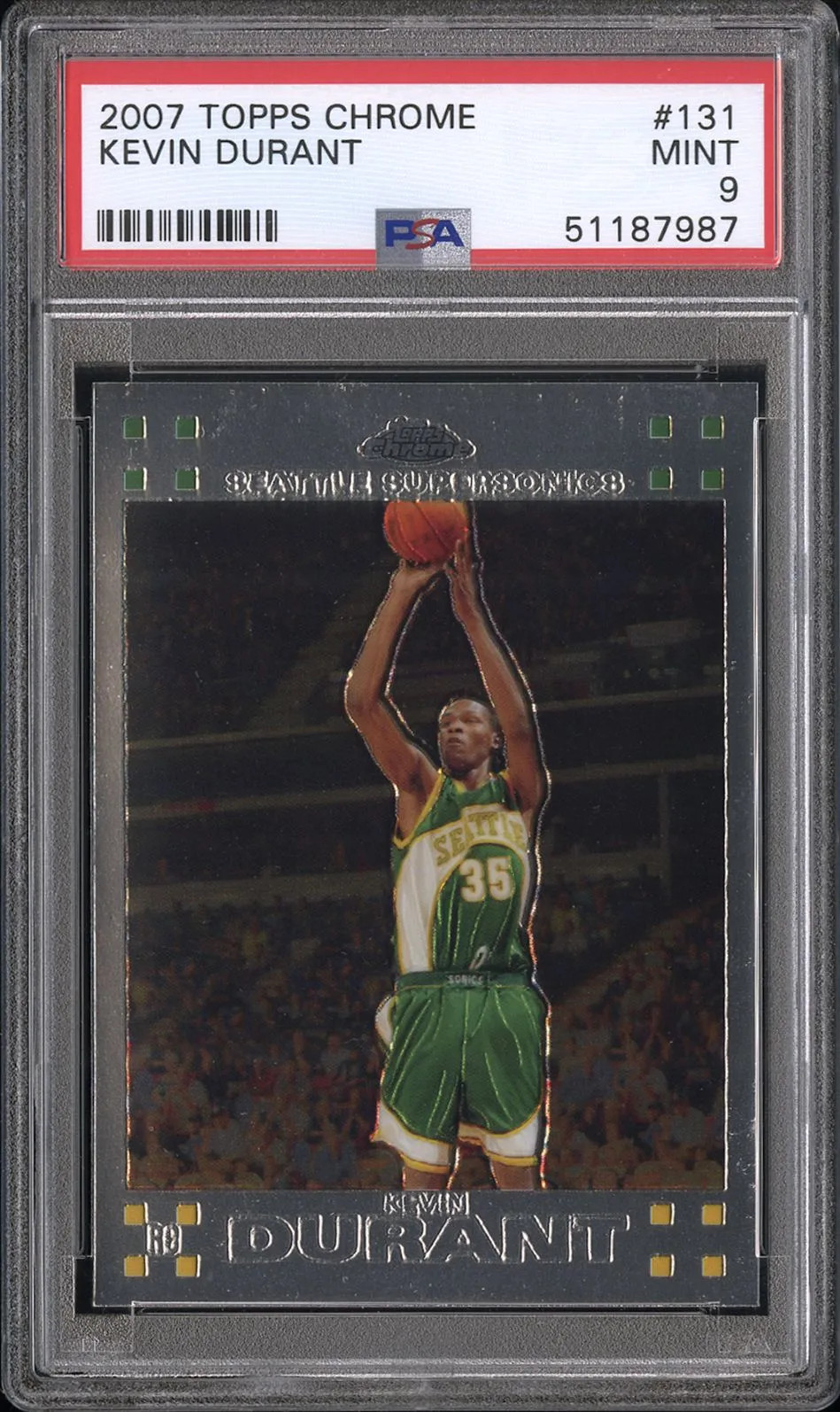 2007 Topps Chrome Kevin Durant #131 PSA 9