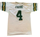 Vintage Green Bay Packers #4 Brett Favre Logo Athletic Jersey White Youth Medium