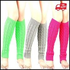 Women Winter Leg Warmers Ankle Length Stretch Knit Thermal Warmers Soft Cozy Col
