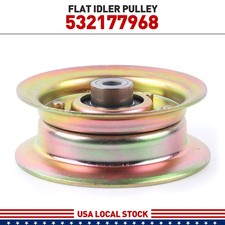 Heavy Duty Flat Idler Pulley 532177968 For 42 46 48 Inch Deck Riding Mowers