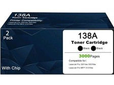 138A Black Compatible Toner Cartridge with Chip Replacement for HP 138A W1380A