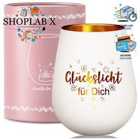 Windlicht Glas Mit Gravur Spruch GlüCkslicht Geschenk FüR Frauen Freundin