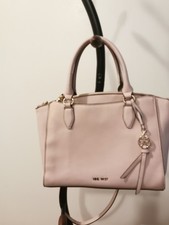 Nine West Pink Medium Satchel Zip Closure Dou...