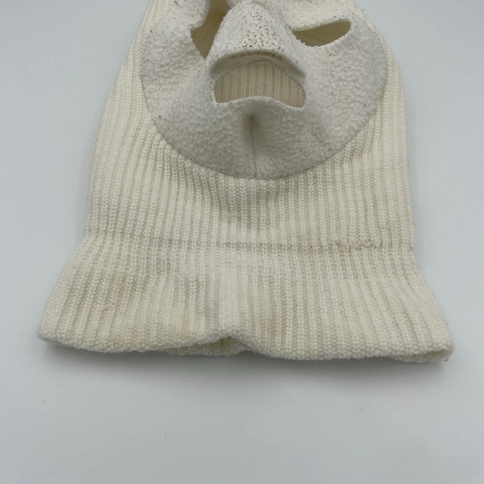 Vintage Cabela's Hunting Face Mask Balaclava Hat White Winter Camo Ski USA Made - Image 4 of 4