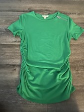 MICHAEL Michael Kors Green Ruched Zip Accent ...