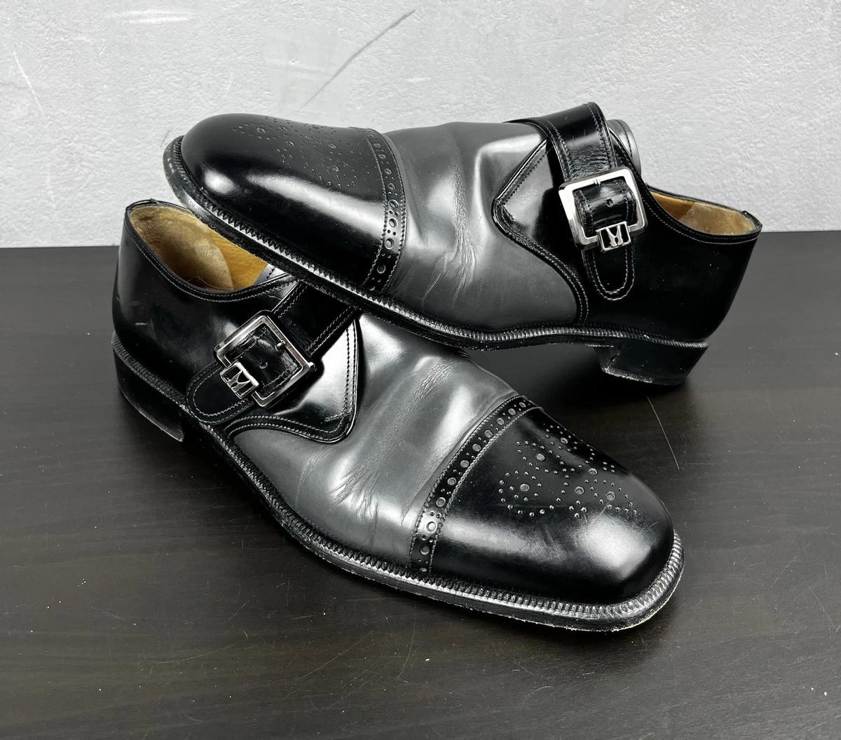 Moreschi Black Adriano Peccary Ostrich Leg Brogues Oxfords Size 14 Moreschi Oxfords Dress Shoes for Men | eBay main image 4