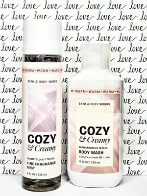 New Bath & Body Works Body Wash and Fragrance Mist~ Cozy & Creamy