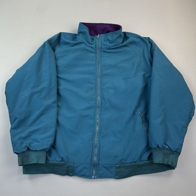 Vintage Cabelas Jacket Mens 2XLT Teal Purple Polartec Fleece Lined Outdoor
