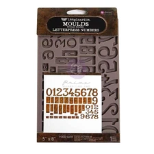 Prima Marketing - Finnabair Mould - Letterpress Numbers, 951405