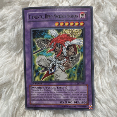 Konami Yu-Gi-Oh! TCG Elemental HERO Necroid Shaman EOJ-EN036 1st Ed