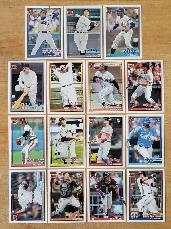 2026 Topps Series 2 1991 Inserts Lot of 15- Ohtani, Mays, Mathewson, Dimaggio