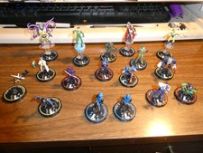 Lot Of 17 Heroclix  DC MARVEL NIGHTWING CLAYFACE 3 T.O. MORROW BANE GRUNDY ROBIN