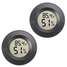 Mini Hygrometer Digital Thermometer Humidity Meter 2 Pack Indoor Outdoor Garden