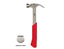 Milwaukee 48-22-9018 Smooth Face Hybrid Claw Hammer  16oz