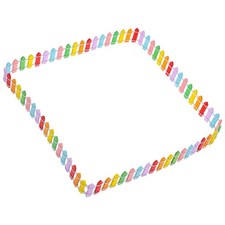 Wooden Mini Garden Fence Multicolored Picket Fence for Landscaping Edging Border