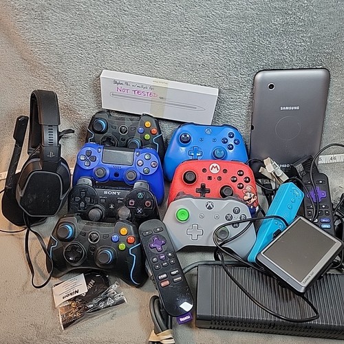 Lot Electronics Controllers Xbox Sony Garmin Roku Tablet Parts UNTESTED