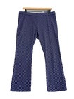 Tory Burch Sport Geometric Flare Crop Pant Navy Burgundy Size XL Seamed Stretch — photo 1