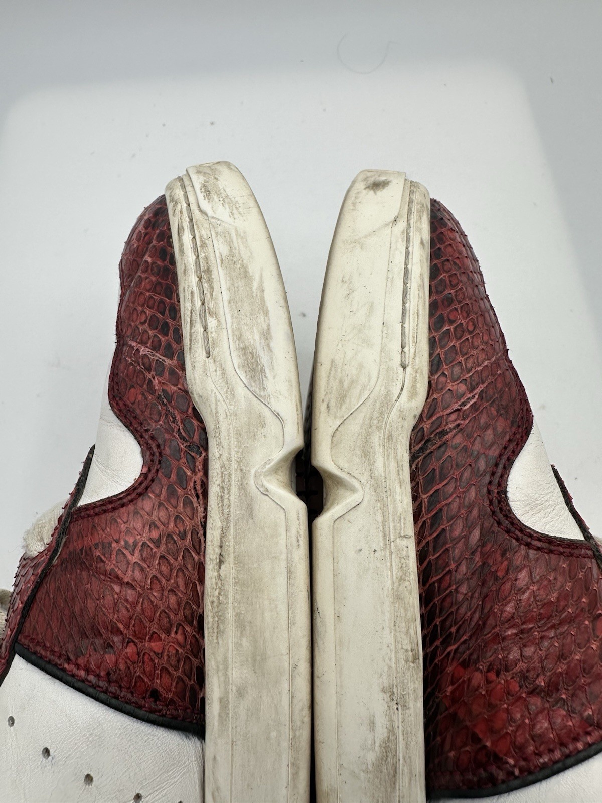 Gucci Interlocking GG Logo Red Python Low Top Sne… - image 9