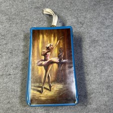 Vintage 1960 s Ballet Slipper Shoe Box Vinyl Case with Strap Blue