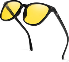 Polarized Night Vision Driving Glasses for Women, anti Glare Yellow Lens Glasses