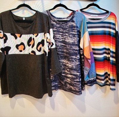 Misslock Womens Three Tops Size 3/4 Sleeves