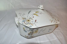 Antique Floral Pattern Haviland & Co Limoges Soup and Vegetable Tureen with Lid