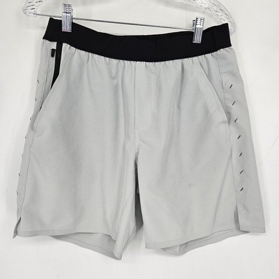 Ten Thousand Shorts Mens Medium Interval Gym Performance Light Gray Workout