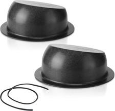 Custom Fit 6.5 Inch Speaker Pods with Rubber Strip - Durable ABS Black Design