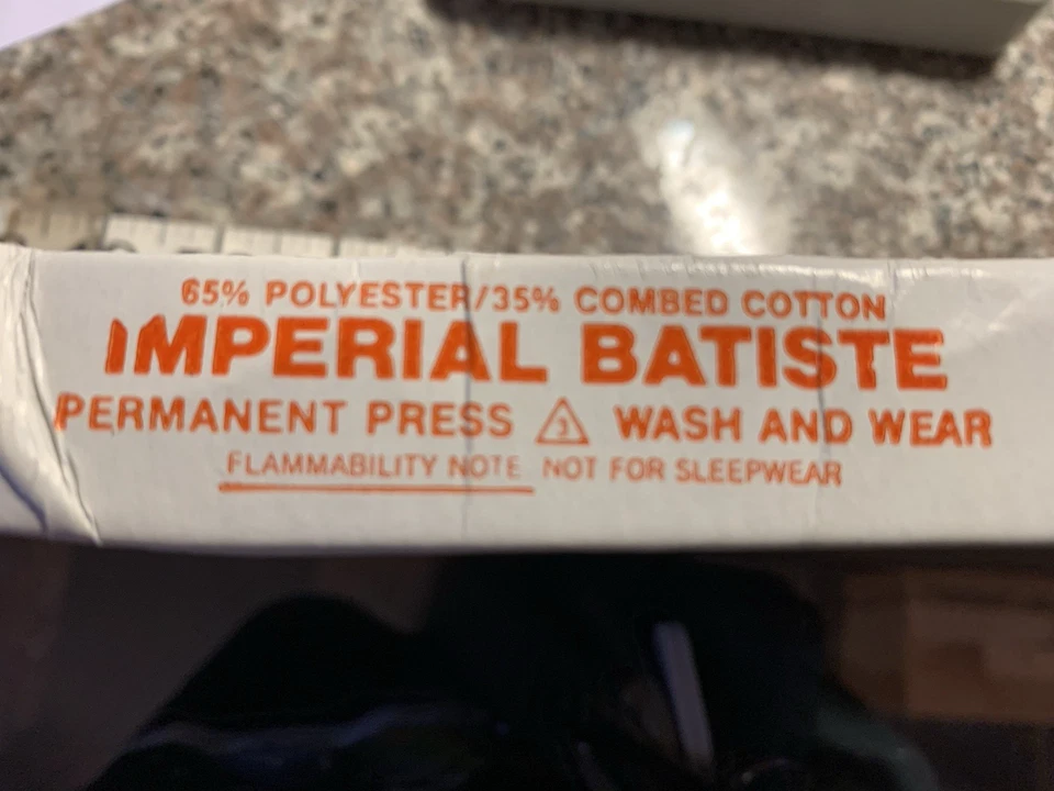 Batista Imperial blanco polialgodón aprox. 12 yd. cortará por encargo Foto 4 de 4