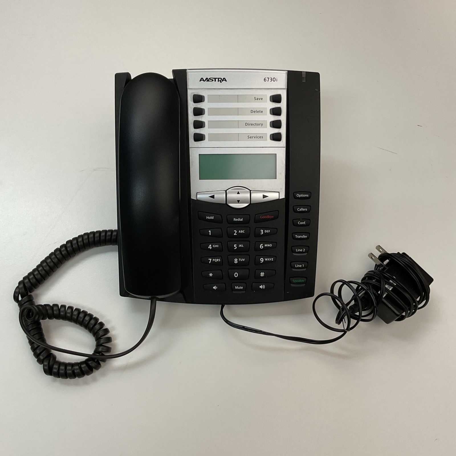Aastra 6730i Single Line VoIP Business Phone Black (with Wall Plug Cord) Mitel