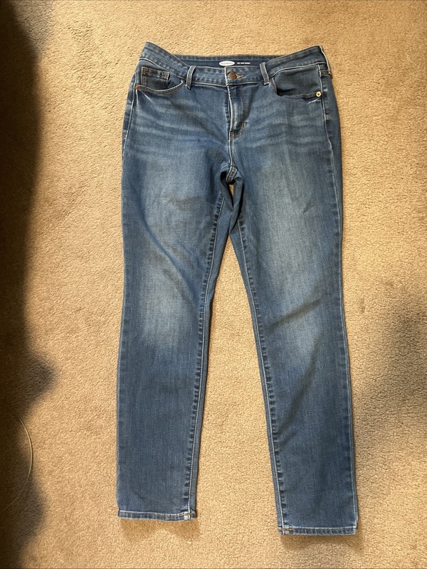 OLD NAVY Womens Blue Pop Icon Skinny Jeans Sz 10L Ladies Pants Stretch Mid Rise