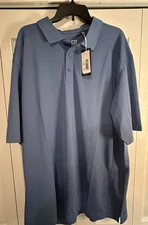 BLUE Cutter & Buck Men's 3XL XXXL Striped Polo Shirt New With Tags NWT