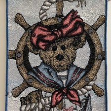Boyds Bears Nautical  "Shipmates? Woven Tapesty Wall Hanging Bell Pull Banner