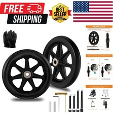 2Pcs 6 Inch Replacement Wheelchair Wheels for Walkers - Environmentally Frien...
